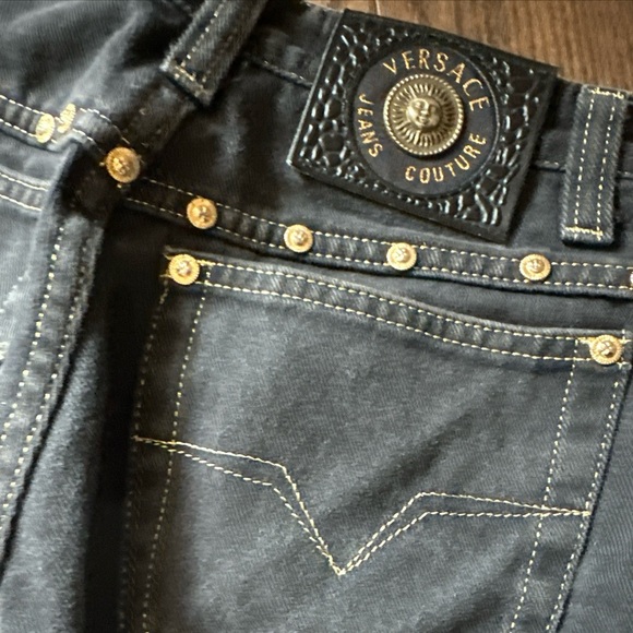 Rare Versace vintage black jeans relaxed fit size 29 GUC - Picture 2 of 8